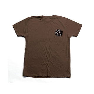 Foundation Skateboard T-Shirt Star & Moon Brown 