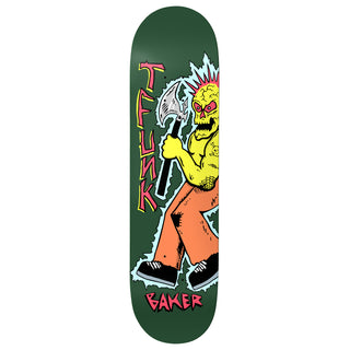 Baker Skateboard Deck T-Funk Axe Man Green 8.38" x 32"
