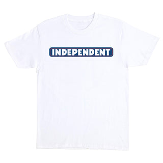 Independent Trucks Shirt Bar Logo White/Blue