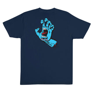 Santa Cruz Skateboards Shirt Screaming Hand Navy/True Glow