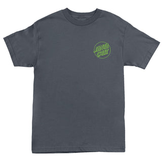 Santa Cruz Skateboards Shirt Opus Dot Charcoal Toxic Crackle