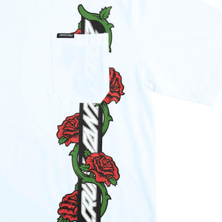 Santa Cruz Skateboards Shirt Dressen Roses Vine White