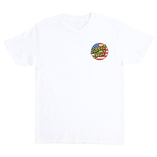 Santa Cruz Skateboards Shirt July 4th Dot V2 White