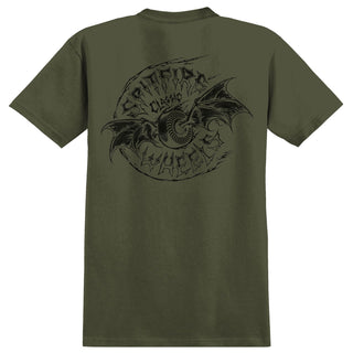 Spitfire Wheels Shirt Batwing Classic Military Green Green