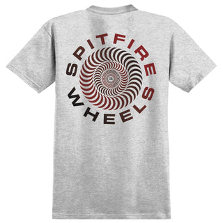 Spitfire Wheels Shirt Classic 87 Swirl Fade Fill Ash Grey/Red/Black Grey