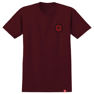 Spitfire Wheels Shirt Classic Swirl Overlay Burgundy/Red/Black Red