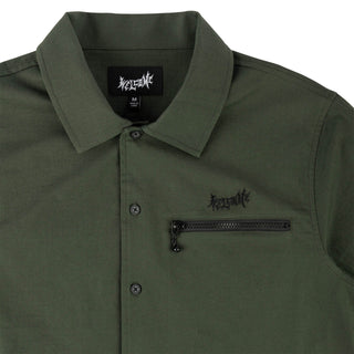 Welcome Skateboards Work Shirt Altar Ripstop Ivy Green 
