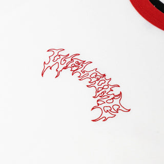Welcome Skateboards Shirt Barb Ringer White/Red 