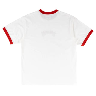 Welcome Skateboards Shirt Barb Ringer White/Red 