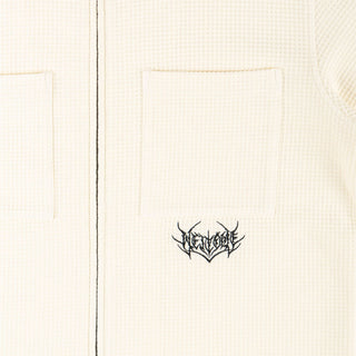 Welcome Skateboards Shirt Sliver Waffle Knit Zip Bone 