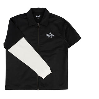 Welcome Skateboard T-Shirt Supernatural layered Work Shirt Black