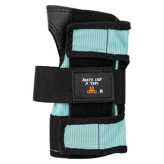 Triple 8 Skateboard Saver 3-Pack Knee/Elbow/Wrist Pads Skate Like a Girl Black/Blue Size JR