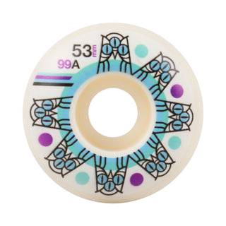 Triclops Skateboard Wheels 53mm Roulette 99A White