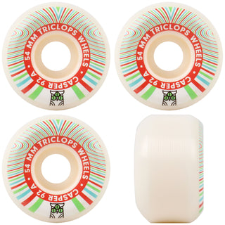 Triclops Skateboard Wheels 54mm Casper 92A White