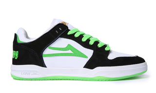 Lakai Skateboard Shoes Telford Low Yeah Right Black/White Suede