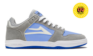 Lakai Skateboard Shoes Telford Low Grey/Blue UV Suede