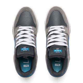 Lakai Skateboard Shoes Telford Low Grey/Cyan Suede