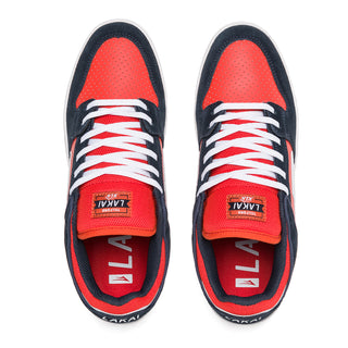 Lakai Shoes Telford Low Navy/Flame Suede Mens