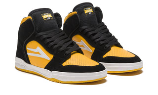 Lakai Skateboard Shoes Telford Black/Yellow Suede