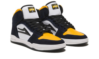 Lakai Skateboard Shoes Telford Navy/Yellow Suede Collegiate