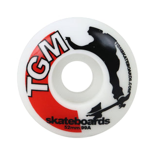 TGM Skateboard Wheels 52mm 99A White