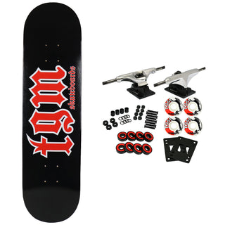 TGM Skateboards OG Goth Logo Skateboard Complete 8.5" x 32" Twin Black