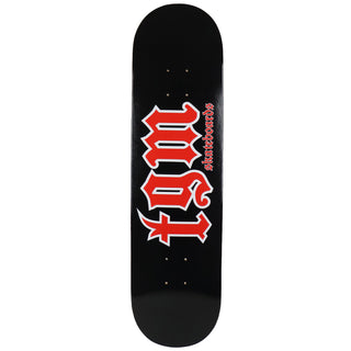 TGM Skateboards OG Goth Logo Skateboard Deck 8.0" x 31.75" Black