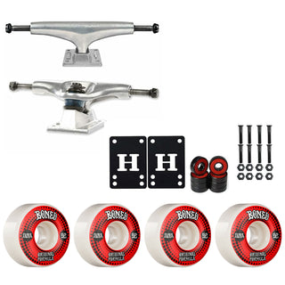 Thunder Skateboard Trucks 149 8.5" Kit Bones 52mm V4 OG White Wheels/Bearings/Hardware