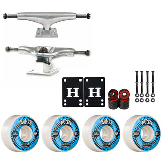 Thunder Skateboard Trucks 148 8.25" Kit Bones 53mm V4 OG White Wheels/Bearings/Hardware