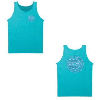Sex Wax Shirt Tank Top Pinstripe Lagoon Blue