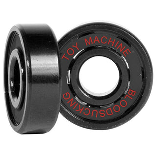Toy Machine Skateboard Bearings - Sect Bloodshot Black - Set of 8 with Dispenser