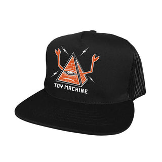 Toy Machine Skateboards Hat Pyramid Mesh Snapback Black