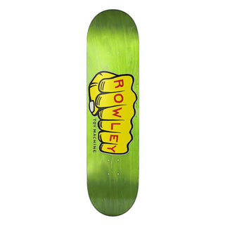 Toy Machine Skateboard Deck Rowley Fist Green  8.5" x 31.75"