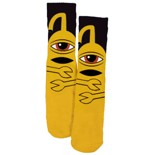 Toy Machine Skateboards Socks Sect Hug Yellow Adult Crew