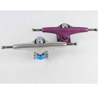Gullwing Sidewinder Longboard Trucks Mismatched Set 9" Axle Purple/Silver