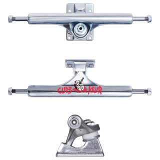 Slappy Skateboard Trucks Curb Killer II Hollow Inverted Silver 8.5"