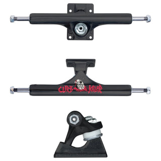 Slappy Skateboard Trucks Curb Killer II Hollow Inverted Matte Black 9.0"