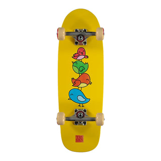 Tricks Skateboard Complete Birds Mini Foam Top Yellow 8.25" x 25.75"