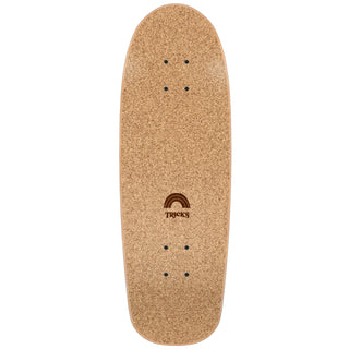 Tricks Skateboard Complete Fun Mini Cork Top Brown 8.25" x 25.75"