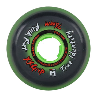 Rink Rat Roller Hockey Wheels - True Identity XX 76mm 79A Green (Single)