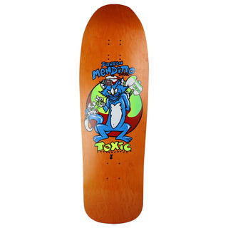 Toxic Skateboard Deck Darren Menditto Cat Orange/Green 10" x 32" Old School