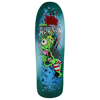 Toxic Skateboard Deck Acid Rain Teal 10" x 32" Old School