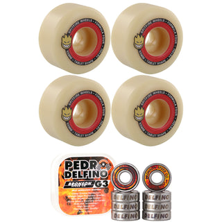Spitfire Skateboard Wheels 53mm Tablets F4 101A with Bronson Pro G3 Bearings