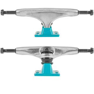 Tensor Trucks Alloys Raw/Aqua 5.25 (8.0" Axle) Pair