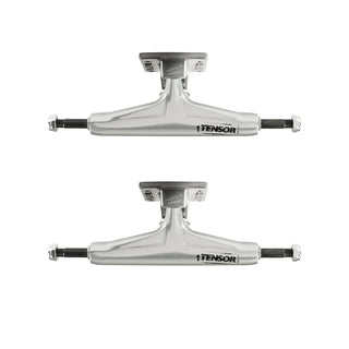 Tensor Trucks Aluminum Stencil Mirror Raw/Black Fade 5.25 (8.0" Axle)