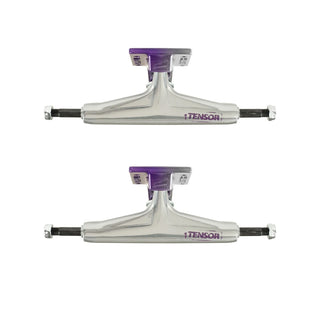 Tensor Trucks Aluminum Stencil Mirror Raw/Purple Fade 5.25 (8" Axle)