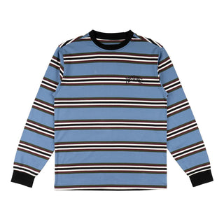 Welcome Skateboard Longsleeve Knit Shirt Thelema Stripe Moonlight