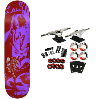 There Skateboard Complete Lau Willems Bloom Red Full Maroon 8.25" x 32.2"