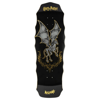 Welcome x Harry Potter Skateboard Deck Thestral on Widow Black/Gold Foil 10" 