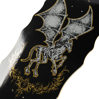 Welcome x Harry Potter Skateboard Deck Thestral on Widow Black/Gold Foil 10" 